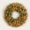 18in. Pre-Lit Autumn Boxwood Artificial Fall Wreath with 25 Warm White LED Lights
